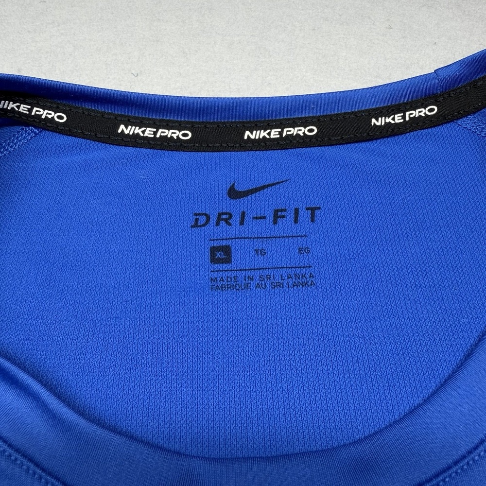 Nike Pro Dri-FIT Men's Blue XL Athletic Fit Lightweight Crew T-Shirt - Picture 5 of 7